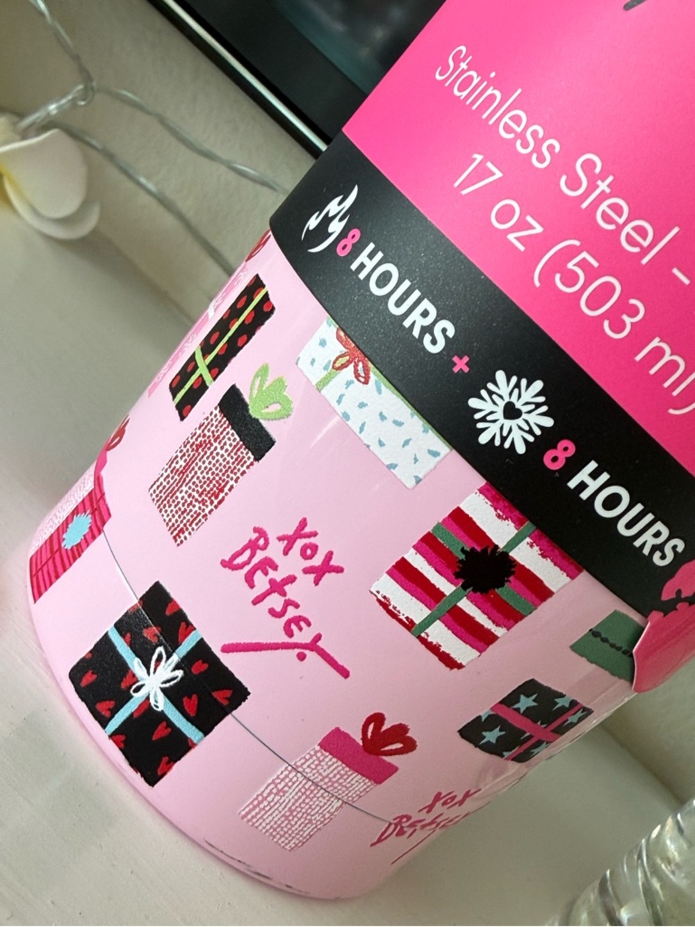 Betsey Johnson stainless steel 17 ounce insulated cup - Picture 5 of 7